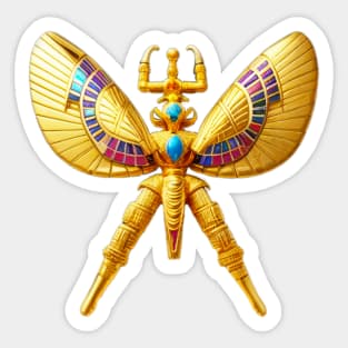 Winged Pharaonic Scarab Sticker